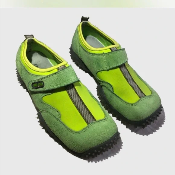 Miu Miu Green Sneakers with Slip-On Design and Velcro Strap - Picture 4 of 4